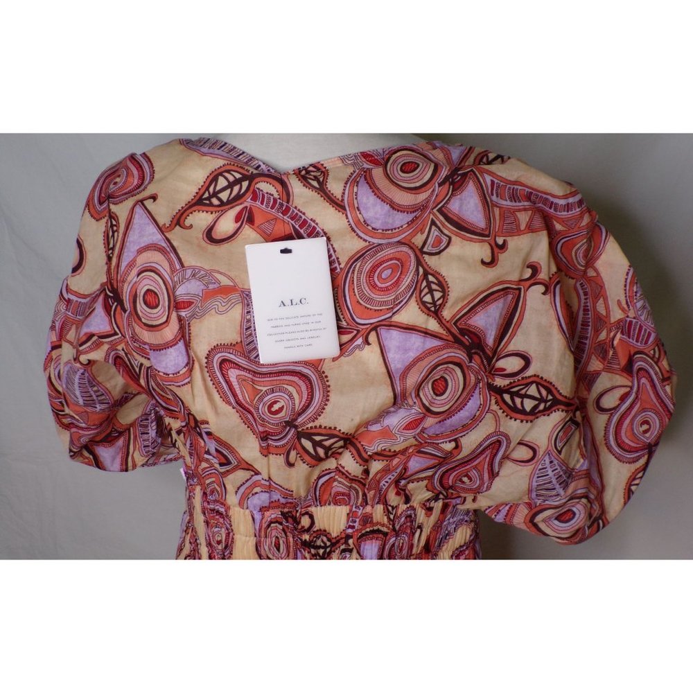 🆕A.L.C. Luna Smocked Mini Dress Cotton 10 - Picture 14 of 15